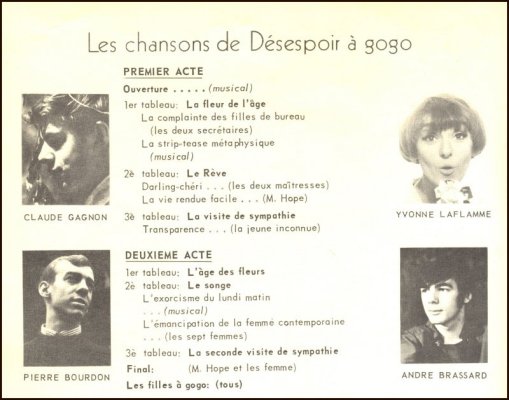 D�sespoir � Gogo, Chansons